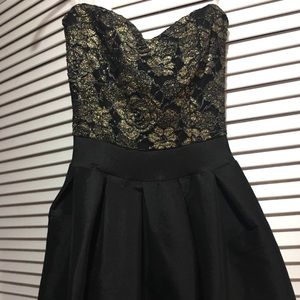 gold evening formal dress